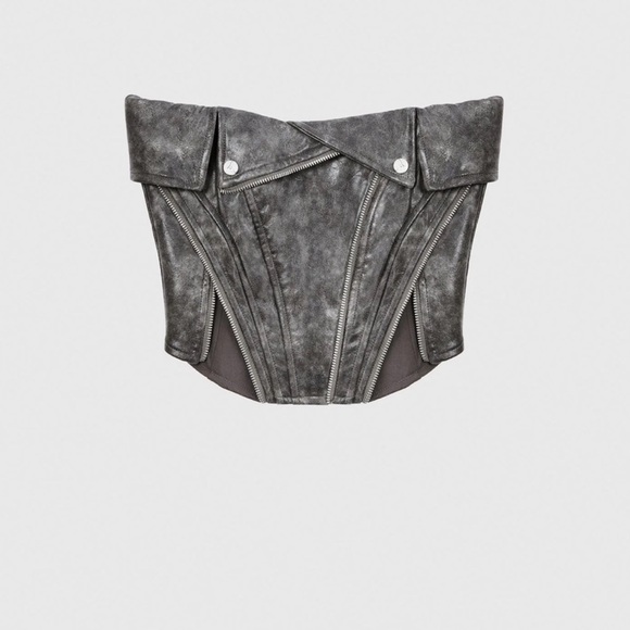 Manière De Voir Vintage Vegan Leather Biker Corset
Size US 6/ UK 10 NWT - Picture 2 of 5
